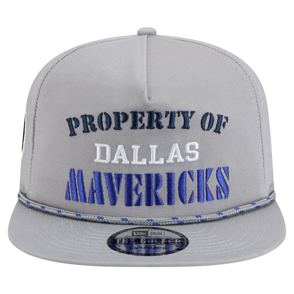 Dallas Mavericks Throwback Property Of Golfer Snapback Hat Gray - NBA