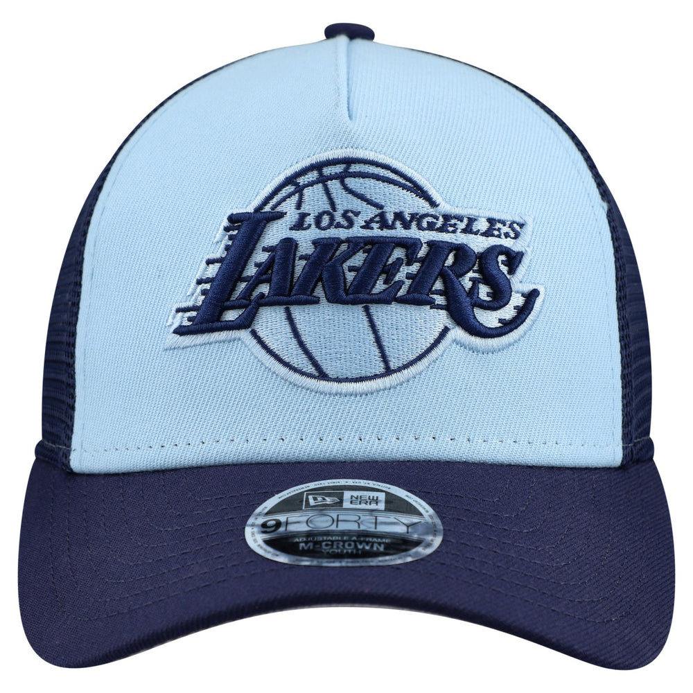 Los Angeles Lakers Youth Colorpack 9FORTY A-Frame Trucker Adjustable Hat Light Blue - NBA