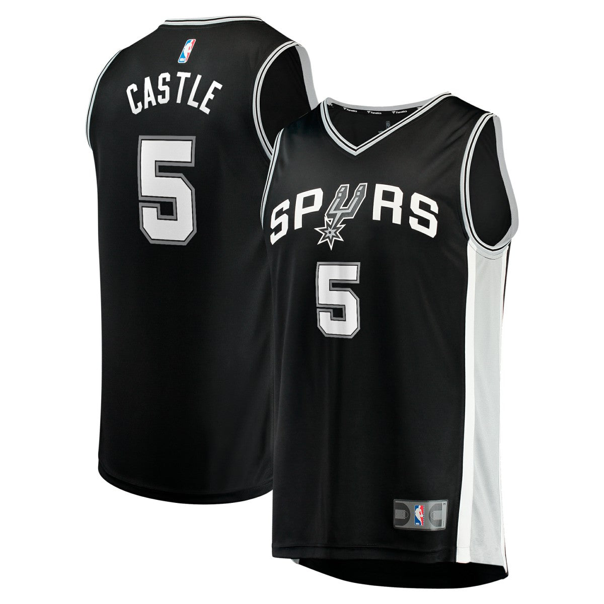 Stephon Castle San Antonio Spurs 2024 NBA Draft Fast Break Player Jersey Icon Edition Black - NBA