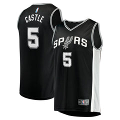 Stephon Castle San Antonio Spurs 2024 NBA Draft Fast Break Player Jersey Icon Edition Black - NBA