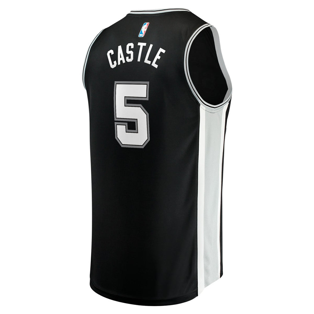 Stephon Castle San Antonio Spurs 2024 NBA Draft Fast Break Player Jersey Icon Edition Black - NBA
