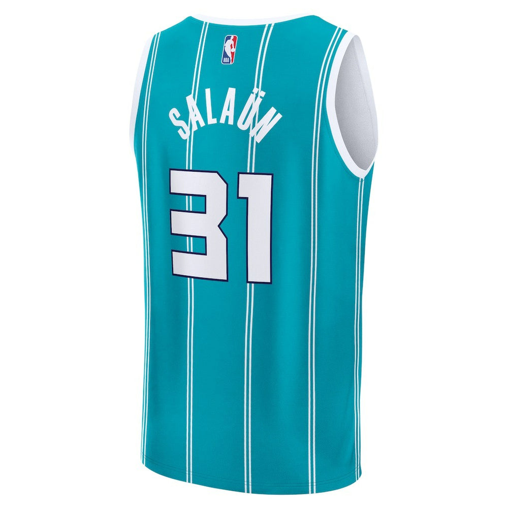Tidjane Salaun Charlotte Hornets 2024 NBA Draft Fast Break Player Jersey Icon Edition Teal - NBA