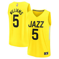 Cody Williams Utah Jazz 2024 NBA Draft Fast Break Player Jersey Icon Edition Yellow - NBA