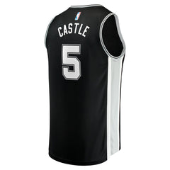 Stephon Castle San Antonio Spurs Youth 2024 NBA Draft Fast Break Player Jersey Icon Edition Black - NBA