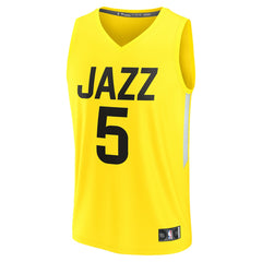 Cody Williams Utah Jazz Youth 2024 NBA Draft Fast Break Player Jersey Icon Edition Yellow - NBA