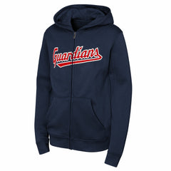 Cleveland Guardians Youth Wordmark Fleece Full-Zip Hoodie - MLB