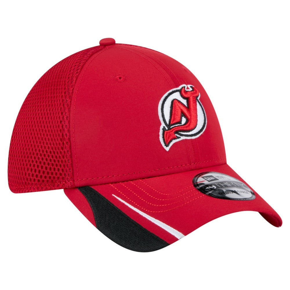 New Jersey Devils New Era Linear Featherweight 39THIRTY Flex Hat - Red - NHL