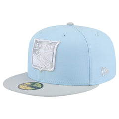 New York Rangers New Era Color Pack 2-Tone 59FIFTY Fitted Hat - Light Blue/Gray - NHL