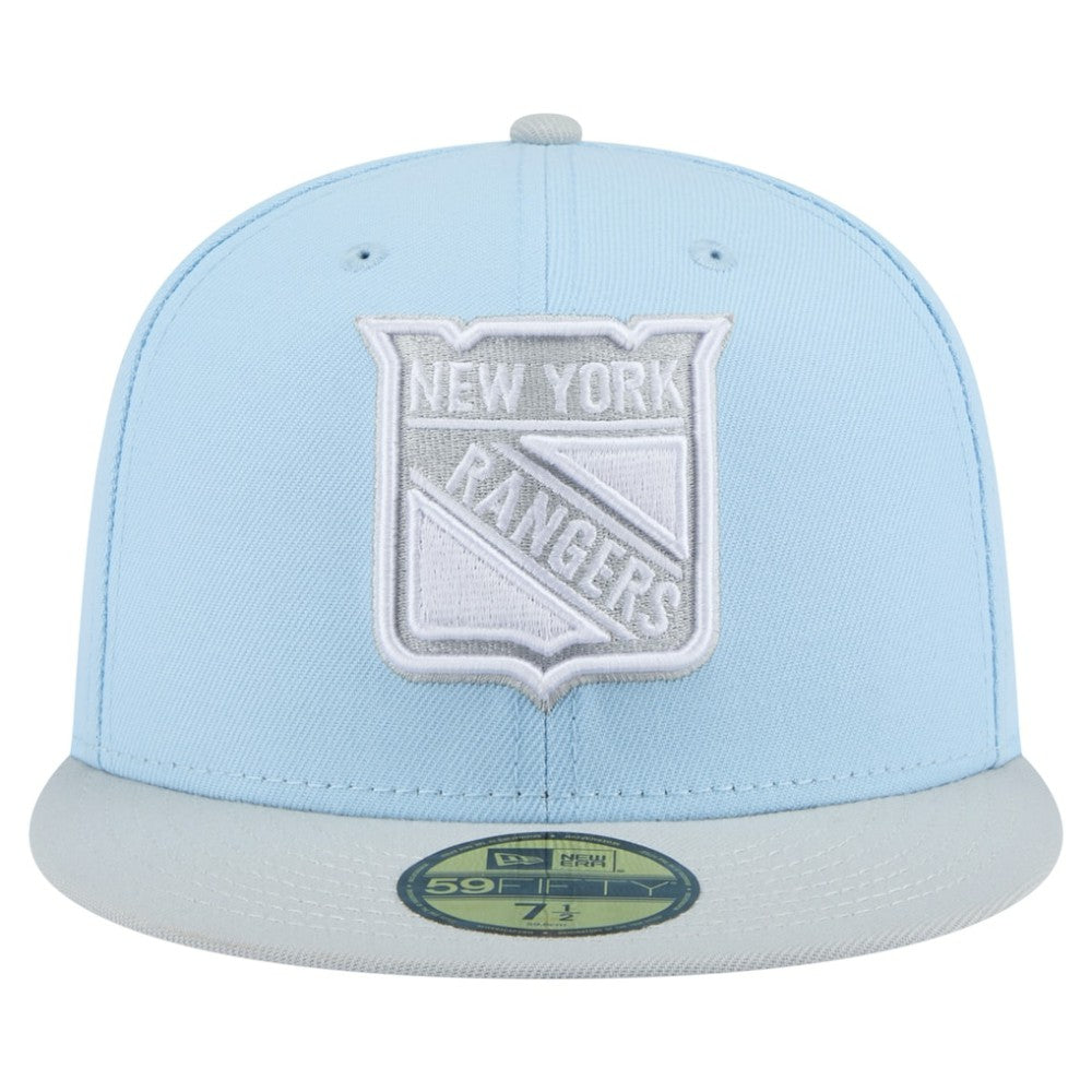 New York Rangers New Era Color Pack 2-Tone 59FIFTY Fitted Hat - Light Blue/Gray - NHL