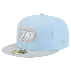 Philadelphia Flyers New Era Color Pack Two-Tone 59FIFTY Fitted Hat - Light Blue/Gray - NHL