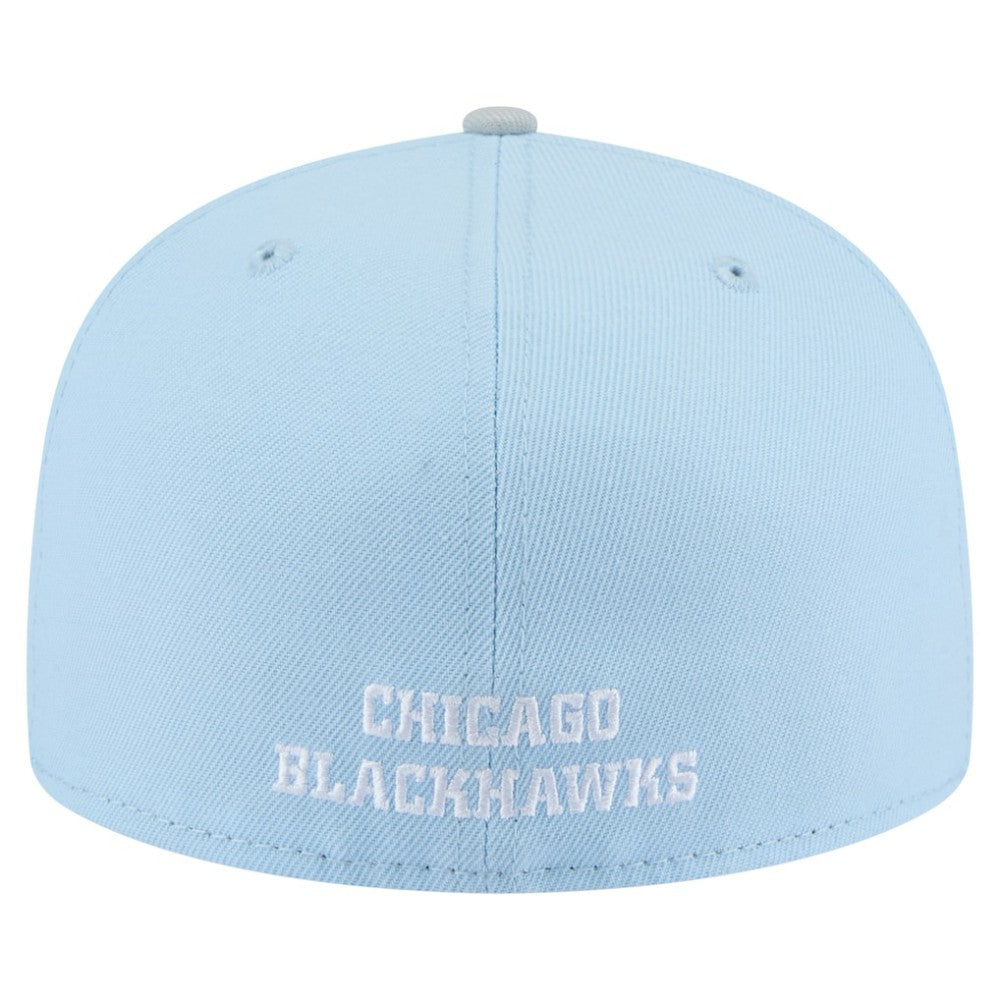 Chicago Blackhawks New Era Color Pack Two-Tone 59FIFTY Fitted Hat - Light Blue/Gray - NHL
