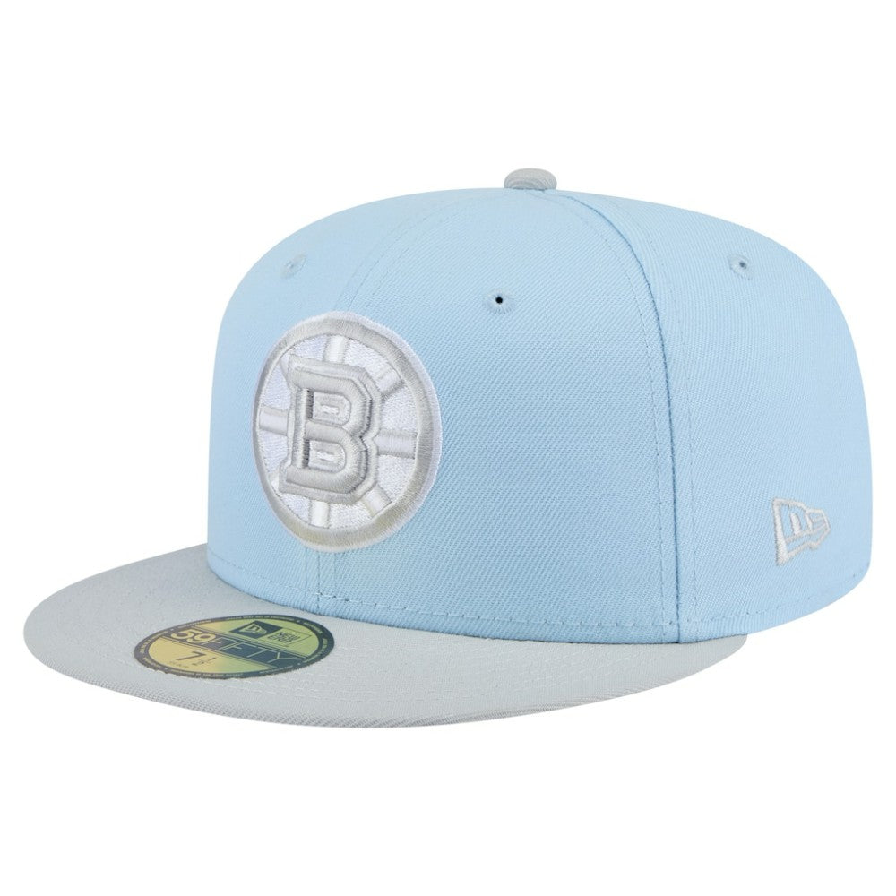 Boston Bruins New Era Color Pack Two-Tone 59FIFTY Fitted Hat - Light Blue/Gray - NHL
