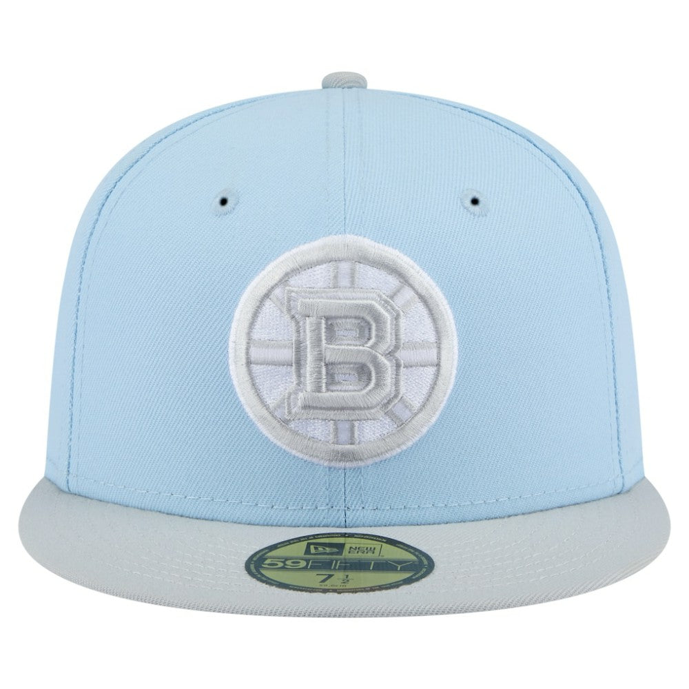 Boston Bruins New Era Color Pack Two-Tone 59FIFTY Fitted Hat - Light Blue/Gray - NHL