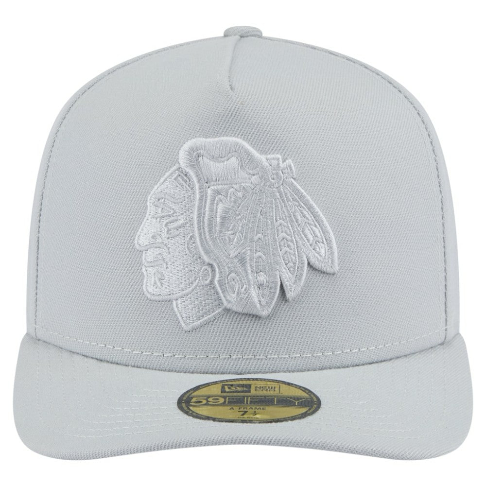 Chicago Blackhawks New Era Color Pack A-Frame 59FIFTY Fitted Hat - Gray - NHL