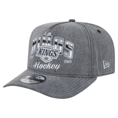 Los Angeles Kings New Era Throwback Washed A-Frame Pre-Curved 9FIFTY Snapback Hat - Charcoal - NHL