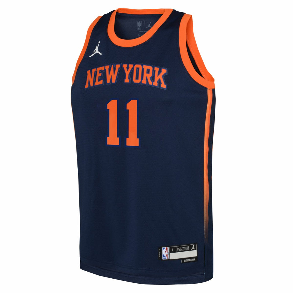 Jalen Brunson New York Knicks Jordan Brand Youth Swingman Jersey Statement Edition Navy - NBA
