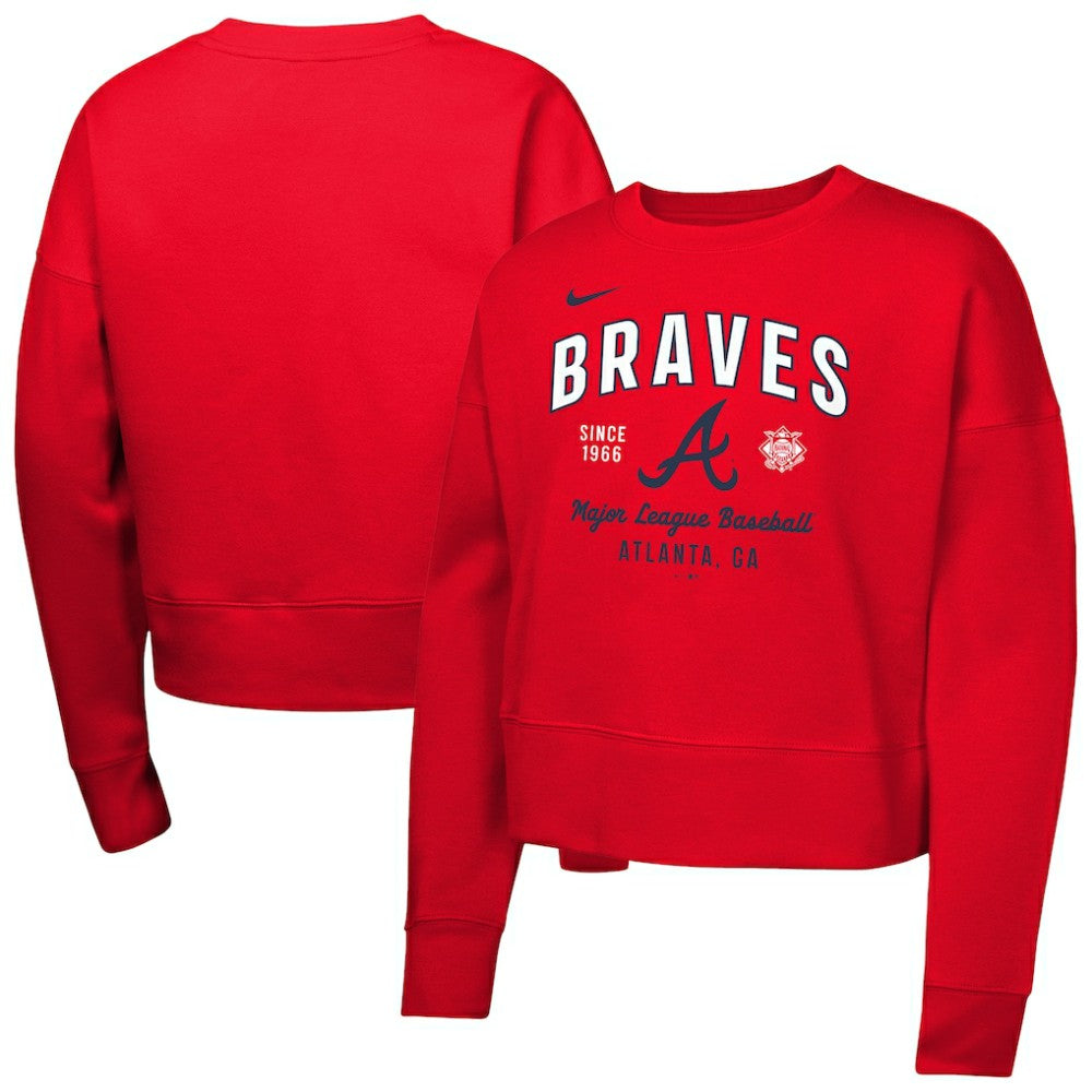 Atlanta Braves Nike Girls Youth Fleece Sweatshirt - MLB