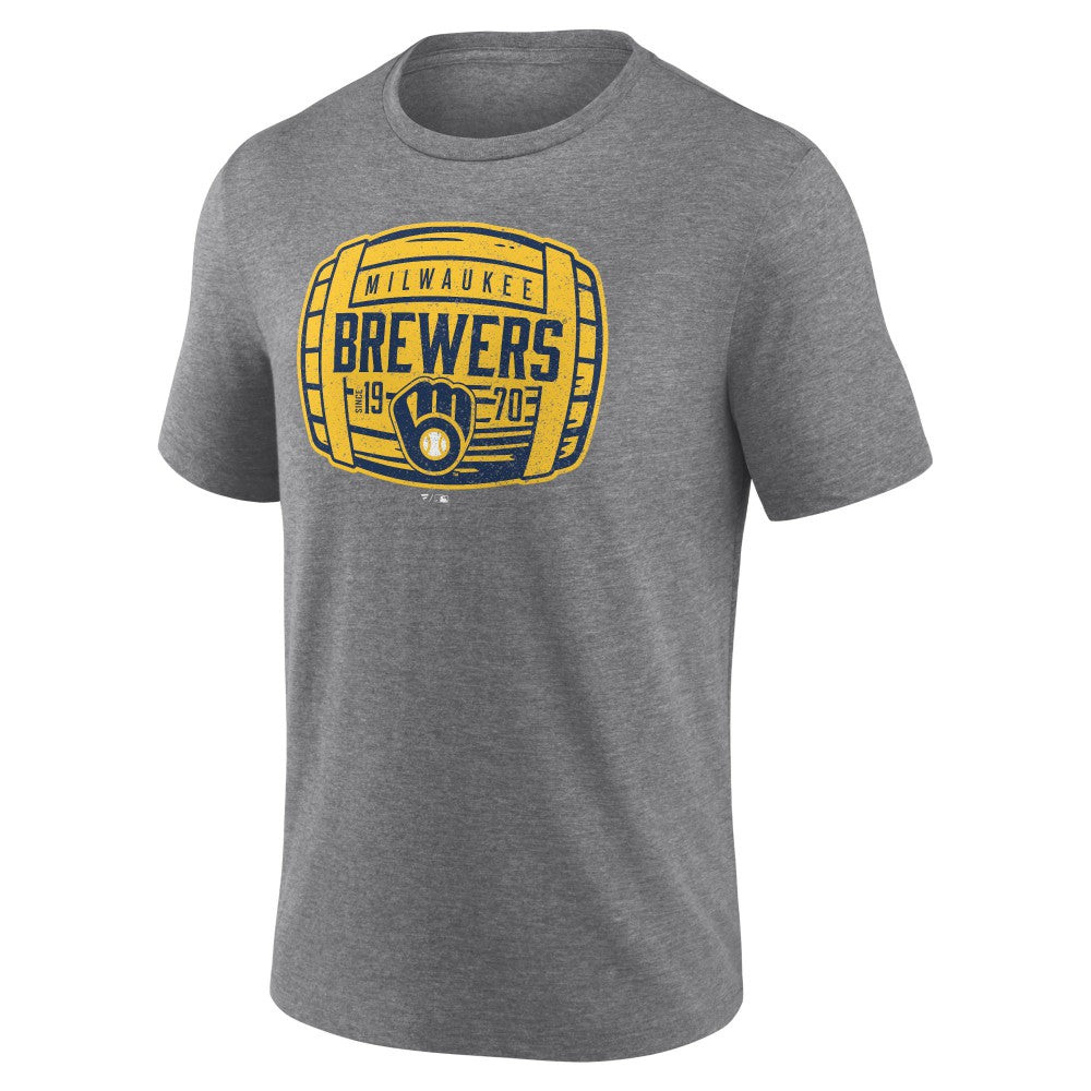 Milwaukee Brewers Barrel Tri-Blend T-Shirt - MLB