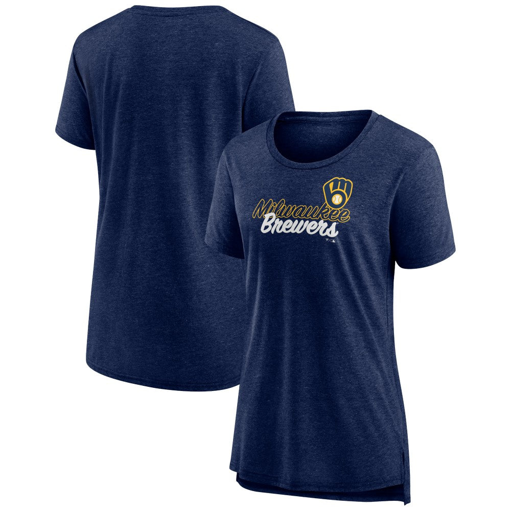Milwaukee Brewers Women's Practice Time Tri-Blend T-Shirt - MLB