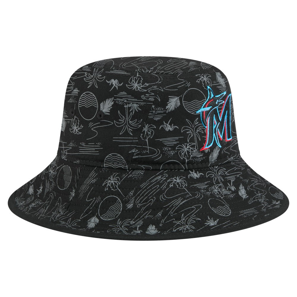 Miami Marlins New Era 2025 Spring Training All Over Print Bucket Hat - MLB