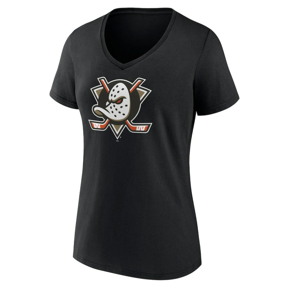 Anaheim Ducks Women's Primary Logo V-Neck T-Shirt – Black - NHL