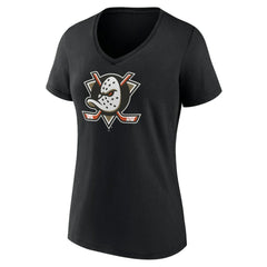 Anaheim Ducks Women's Primary Logo V-Neck T-Shirt – Black - NHL