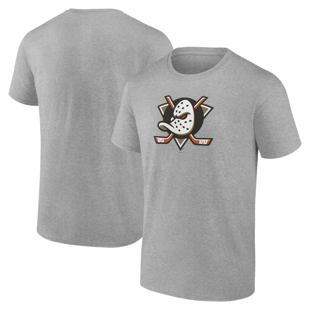 Anaheim Ducks Primary Logo T-Shirt - Heather Gray - NHL