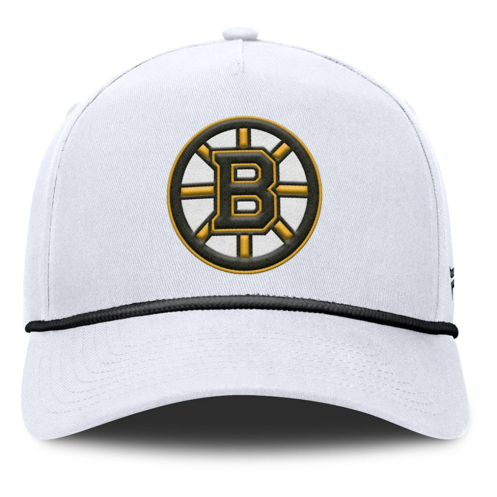 Boston Bruins Fanatics Rope A-Frame Adjustable Hat - White - NHL