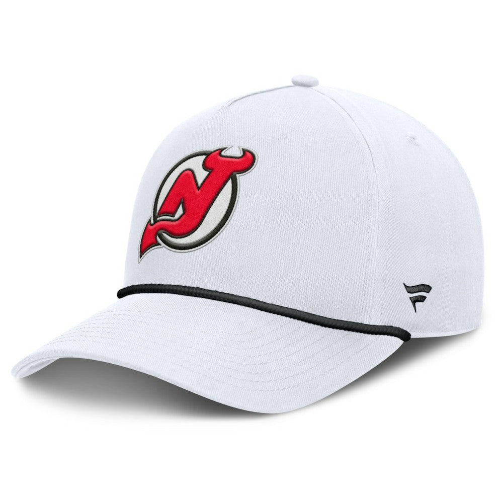 New Jersey Devils Fanatics Rope A-Frame Adjustable Hat - White - NHL