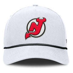 New Jersey Devils Fanatics Rope A-Frame Adjustable Hat - White - NHL