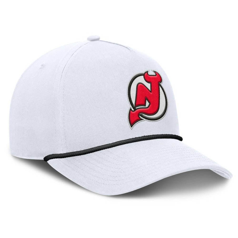 New Jersey Devils Fanatics Rope A-Frame Adjustable Hat - White - NHL