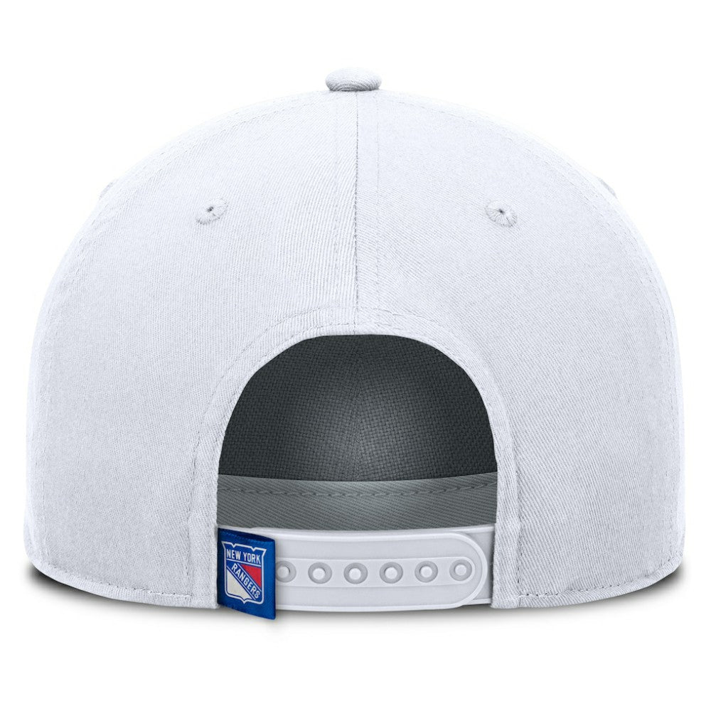 New York Rangers Fanatics Rope A-Frame Adjustable Hat - White - NHL