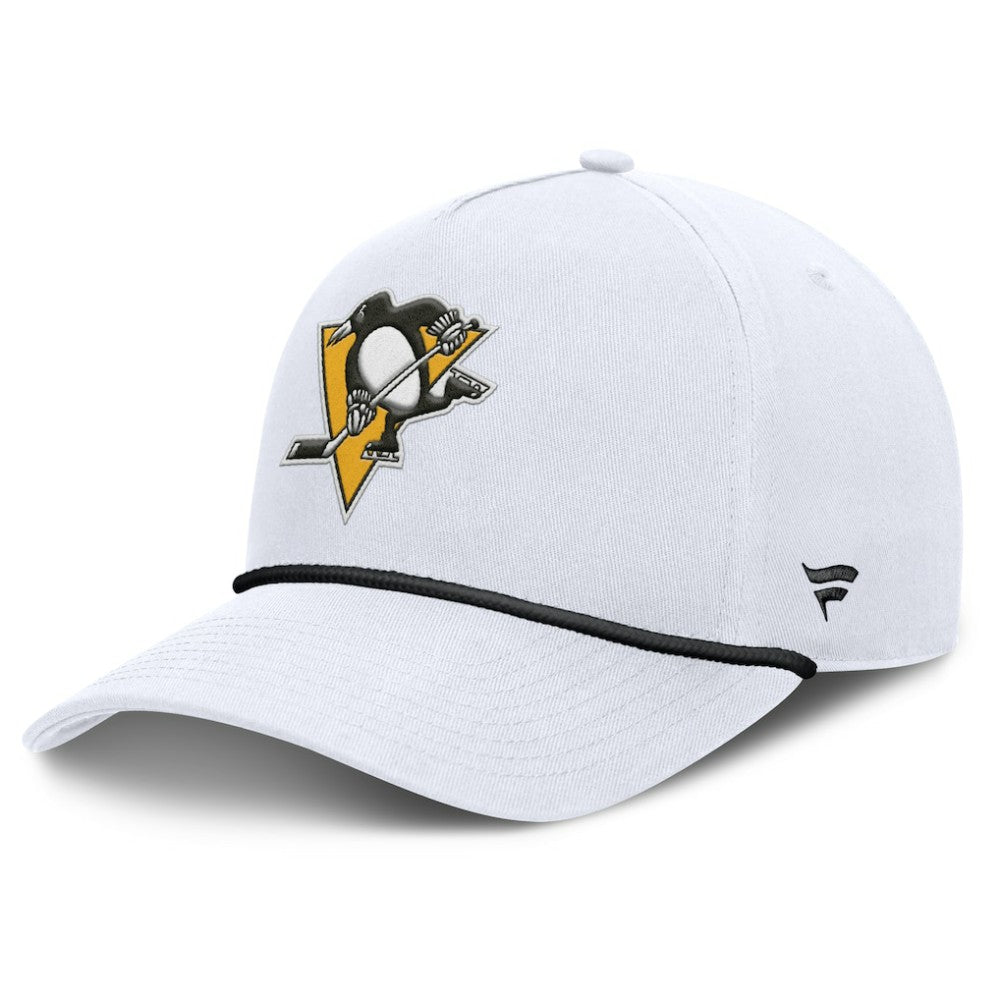 Pittsburgh Penguins Fanatics Rope A-Frame Adjustable Hat - White - NHL