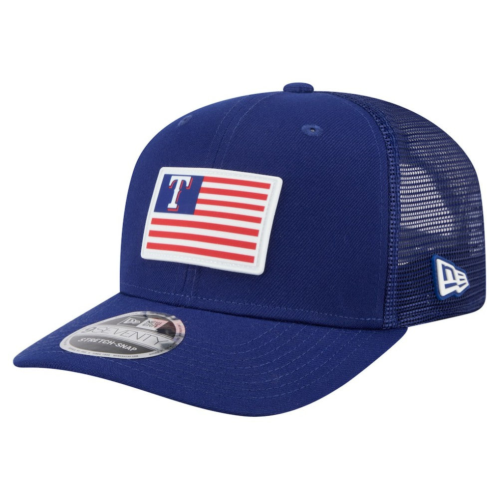 Texas Rangers New Era Flag 9SEVENTY Stretch-Snap Hat - MLB