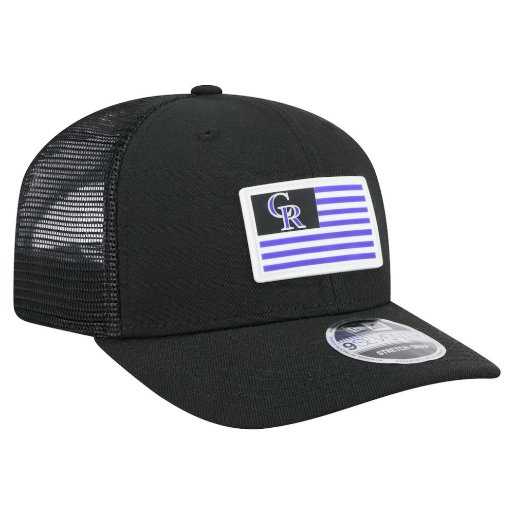 Colorado Rockies New Era Flag 9SEVENTY Stretch-Snap Hat - MLB