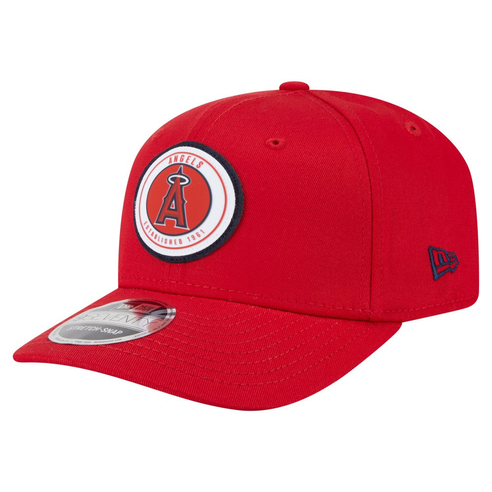 Los Angeles Angels New Era Circle Patch 9SEVENTY Stretch-Snap Hat - MLB