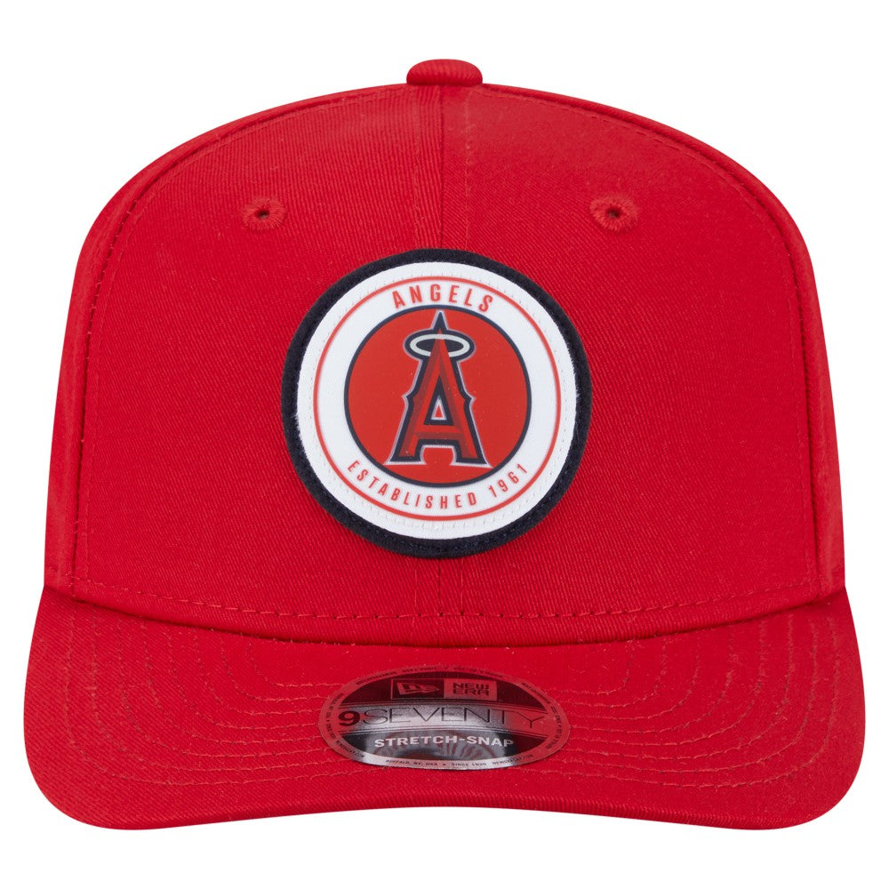 Los Angeles Angels New Era Circle Patch 9SEVENTY Stretch-Snap Hat - MLB