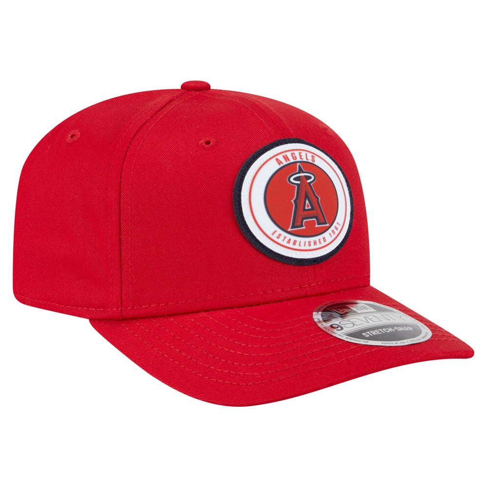Los Angeles Angels New Era Circle Patch 9SEVENTY Stretch-Snap Hat - MLB