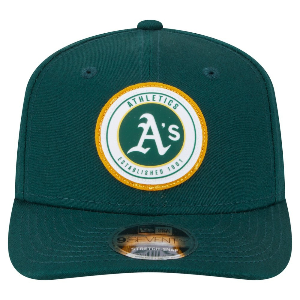 Athletics New Era Circle Patch 9SEVENTY Stretch-Snap Hat - MLB