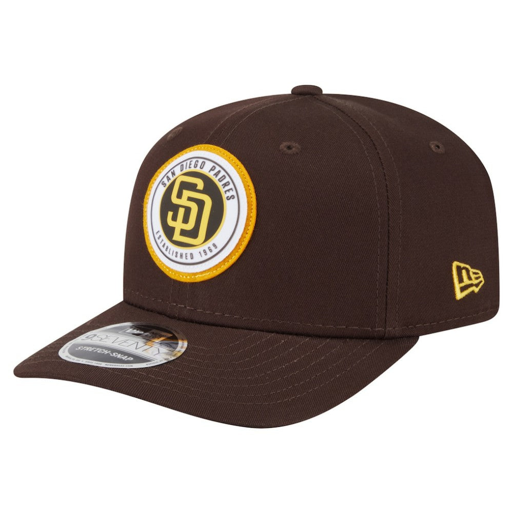 San Diego Padres New Era Circle Patch 9SEVENTY Stretch-Snap Hat - MLB