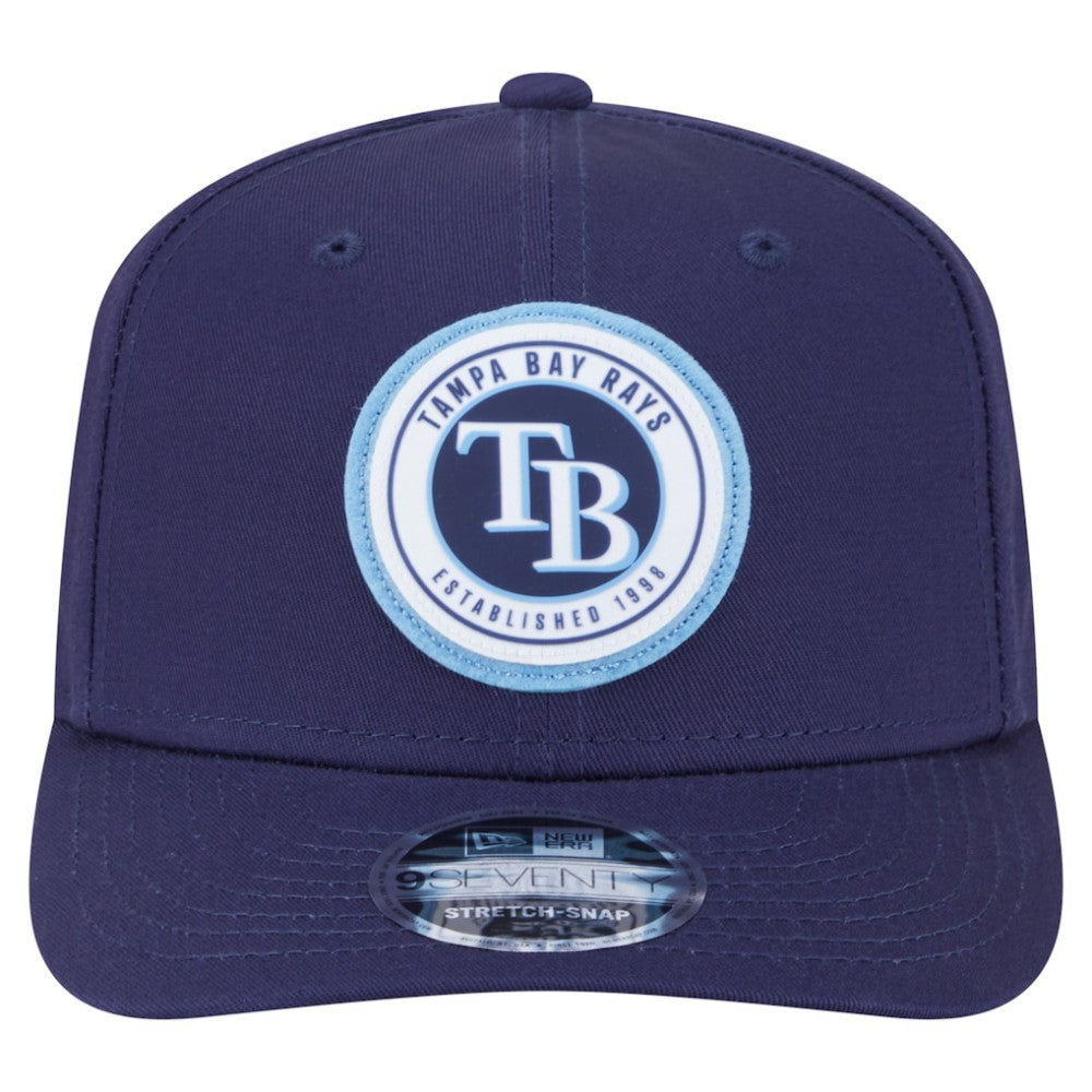 Tampa Bay Rays New Era Circle Patch 9SEVENTY Stretch-Snap Hat - MLB