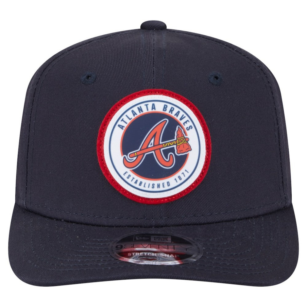 Atlanta Braves New Era Circle Patch 9SEVENTY Stretch-Snap Hat - MLB