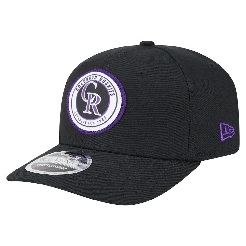 Colorado Rockies New Era Circle Patch 9SEVENTY Stretch-Snap Hat - MLB