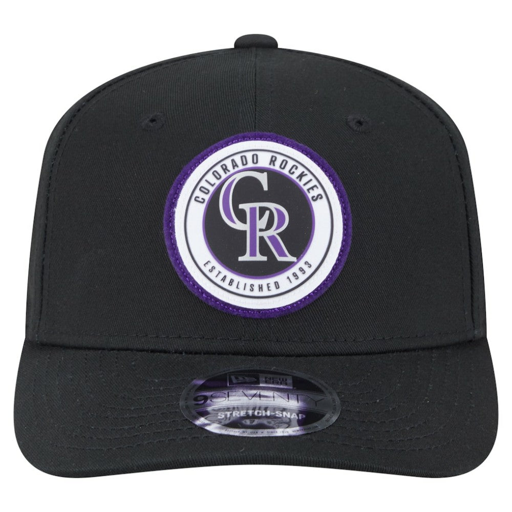 Colorado Rockies New Era Circle Patch 9SEVENTY Stretch-Snap Hat - MLB