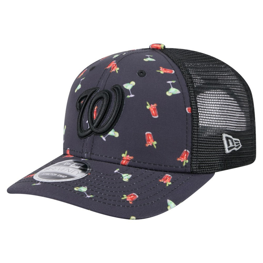 Washington Nationals New Era Adventure Drinks Pattern 9SEVENTY Stretch-Snap Hat - MLB