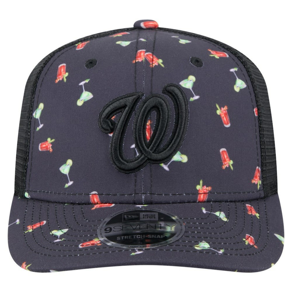 Washington Nationals New Era Adventure Drinks Pattern 9SEVENTY Stretch-Snap Hat - MLB