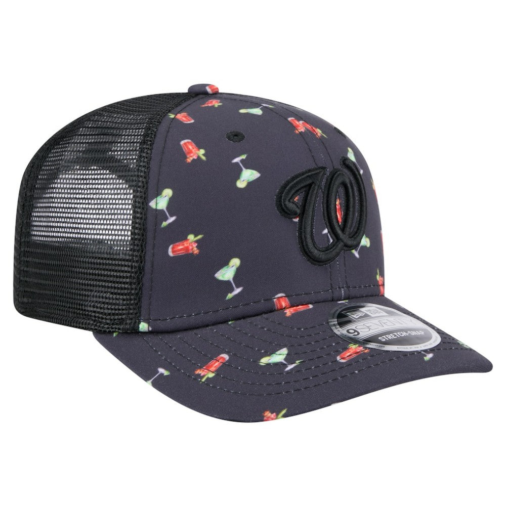 Washington Nationals New Era Adventure Drinks Pattern 9SEVENTY Stretch-Snap Hat - MLB