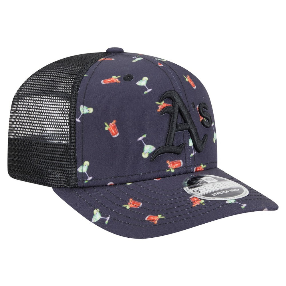 Athletics New Era Adventure Drinks Pattern 9SEVENTY Stretch-Snap Hat - MLB
