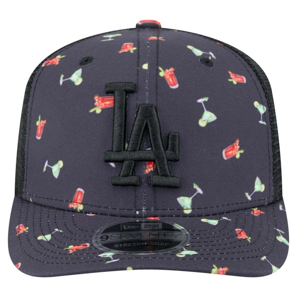 Los Angeles Dodgers New Era Adventure Drinks Pattern 9SEVENTY Stretch-Snap Hat - MLB