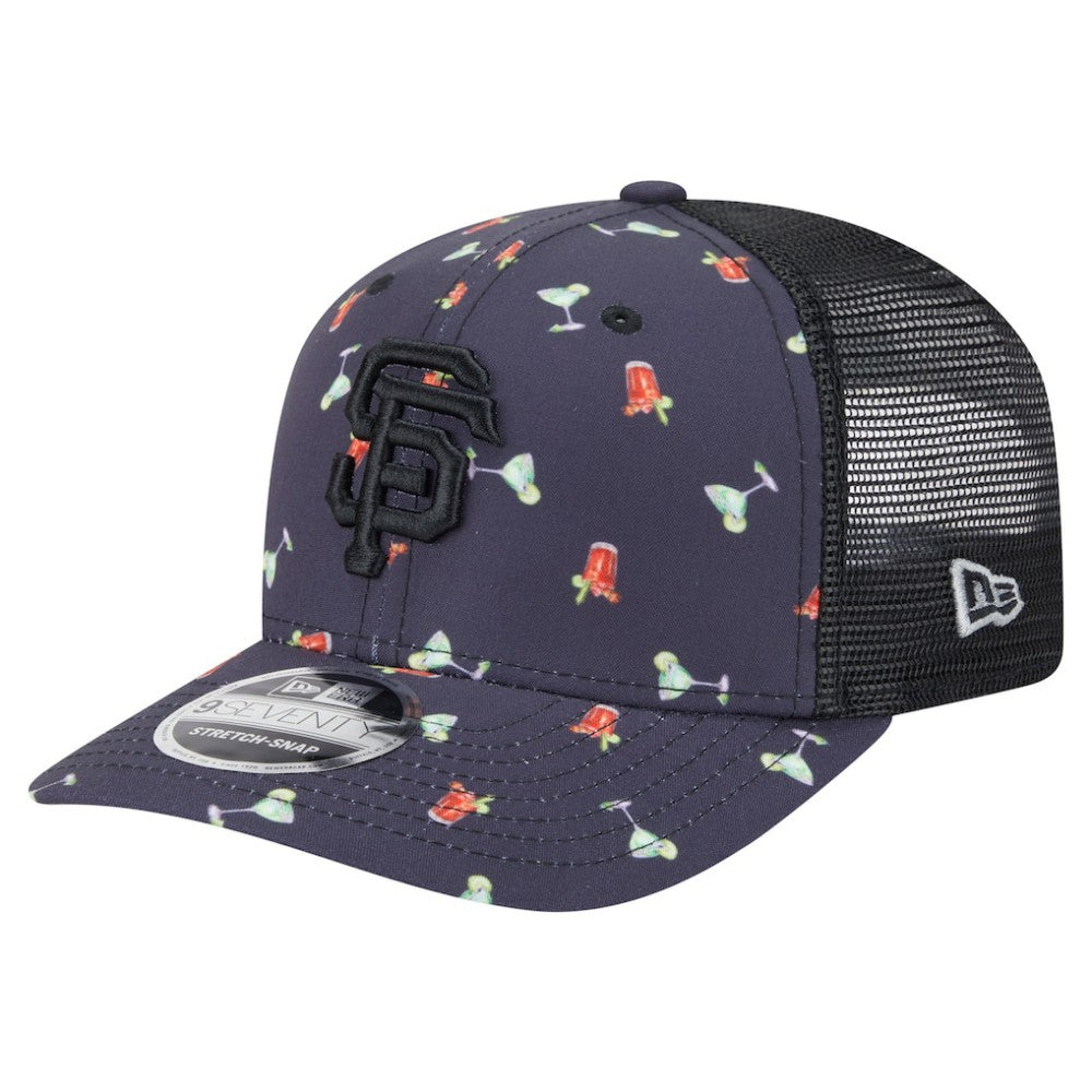 San Francisco Giants New Era Adventure Drinks Pattern 9SEVENTY Stretch-Snap Hat - MLB